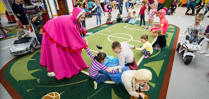 Целый день посещения детского развлекательного комплекса «МістоГрай» по акции