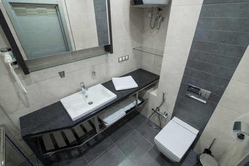 Bathroom in a sydney room at 12th floor apartments in odessa