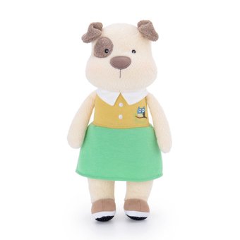 A dog in a green Metoo skirt in the "Metoo-Dolls" online store buy at a discount