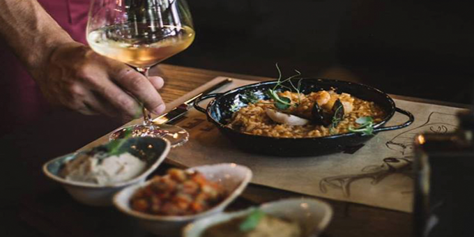 European dishes in the restaurant &quot;moondeer&quot; in odessa. book with a discount