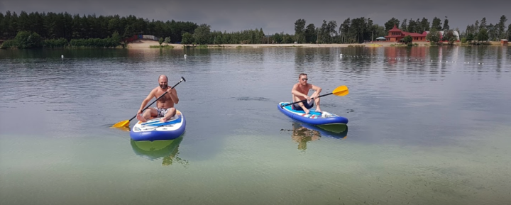 Nebo beach in bezlyudovka. relax by certificate