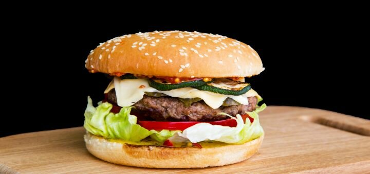 Burger menu from night burger delivery