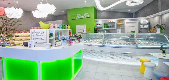 Посещение вкусного кафе-мороженого «Biella Caffe» со скидкой