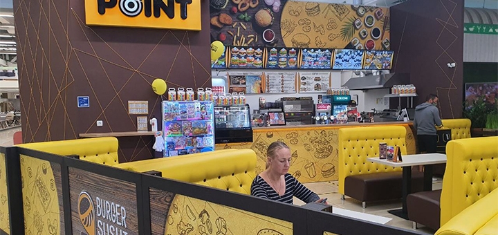 Restaurant Burger Sushi Point in Kiev. With discount.