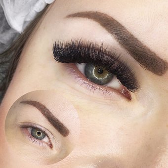 Нарощування вій 2д ефект у «Майстерні краси» у Києві на Мінській. Записуйтесь по акції.