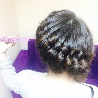 Weaving braids from stylist-make-up artist Irina Kostenko. Sign up for a discount.