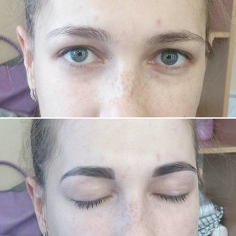 Eyebrow modeling by the master Irina Kostenko in Kiev. Sign up for the promotion.