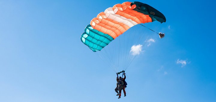 Parachute jumps at the Odessa flying club in Odessa. Order with a discount