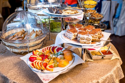 Restaurant at the Eurohotel in Lviv. Order cheap