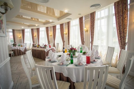 The interior in the restaurant "Sofiyivsky Posad" in Kiev. Visit by promotion